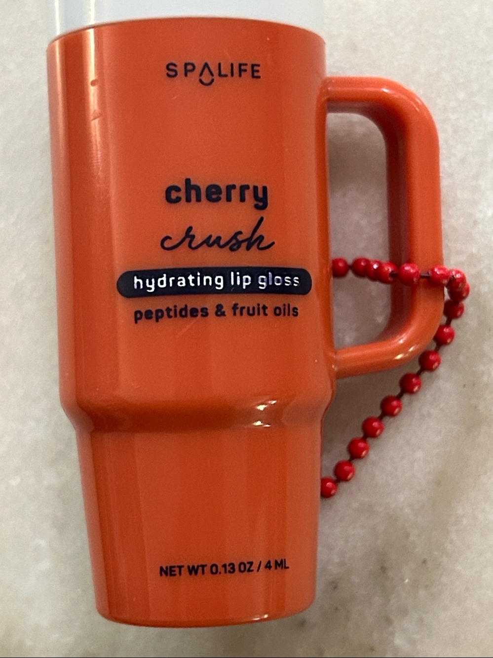 SpaLife Cherry Crush Hydrating Lip Gloss Keychain 0.13 oz Tumbler Style Cup Balm - Picture 10 of 11